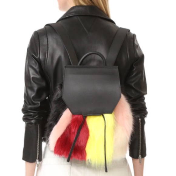 Kendall & Kylie Faux Fur Nancy Backpack Multicolor - Picture 3 of 5